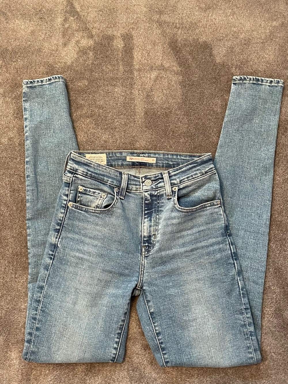 Levi's Premium 721 high rise skinny Light Blue Women's Skinny Jeans W25 L32